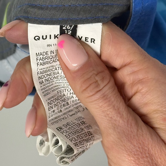 Quiksilver Gradient Blue Board Shorts Boys Size 12 - Picture 8 of 14